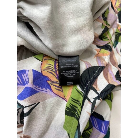 Sanctuary Jumpsuit Womens Tropical Wide‎ Leg Tie Back Short Sleeve sz Large NEW - Picture 8 of 13